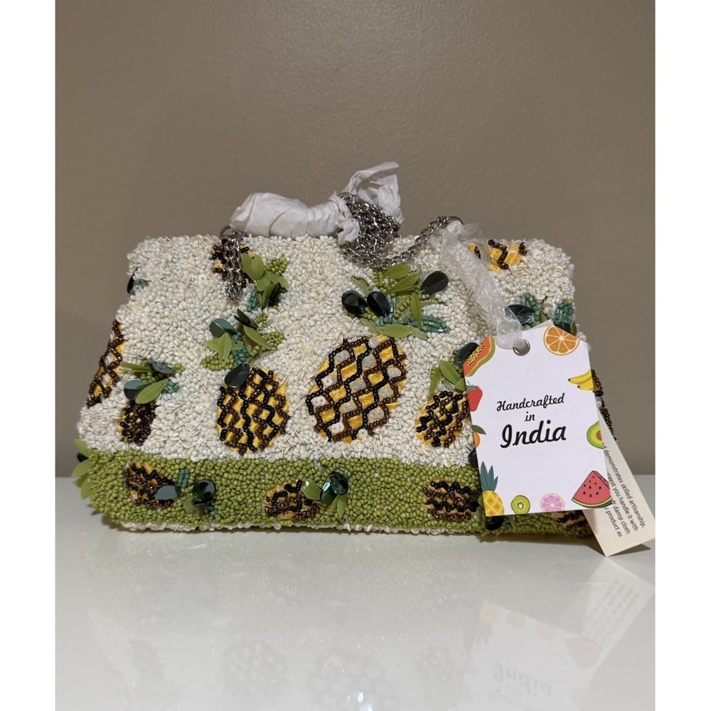 New‎ Release Pineapple Beaded Crossbody Bag Handcrafted/Made In India